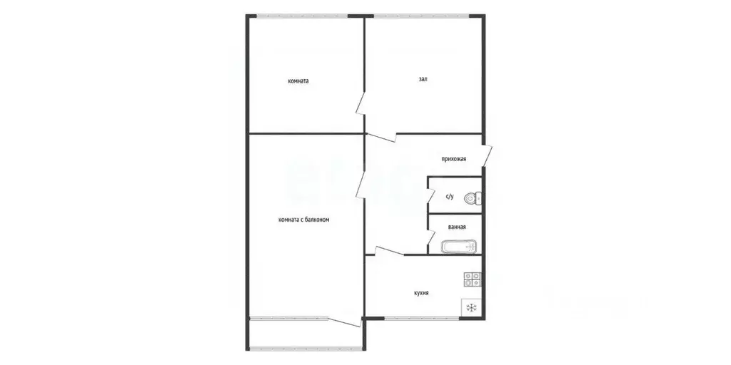 3-к кв. Смоленская область, Ярцево ул. Энтузиастов, 31 (60.7 м) - Фото 2