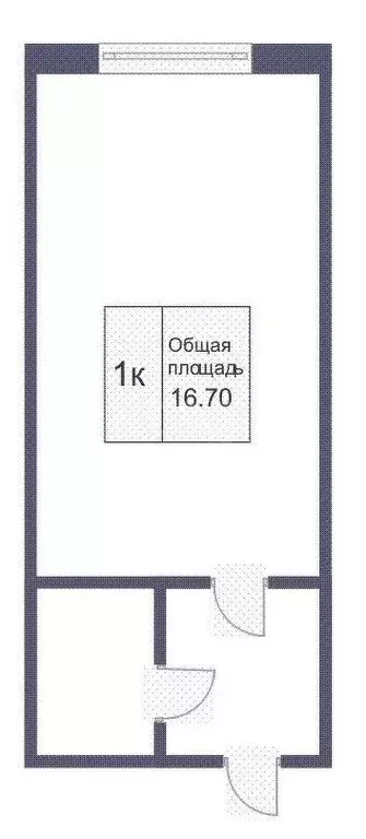 Квартира-студия: Кемерово, бульвар Строителей, 20 (16.7 м) - Фото 2