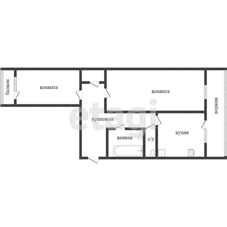 2-комнатная квартира: Воронеж, улица 9 Января, 300Б (53.1 м) - Фото 1