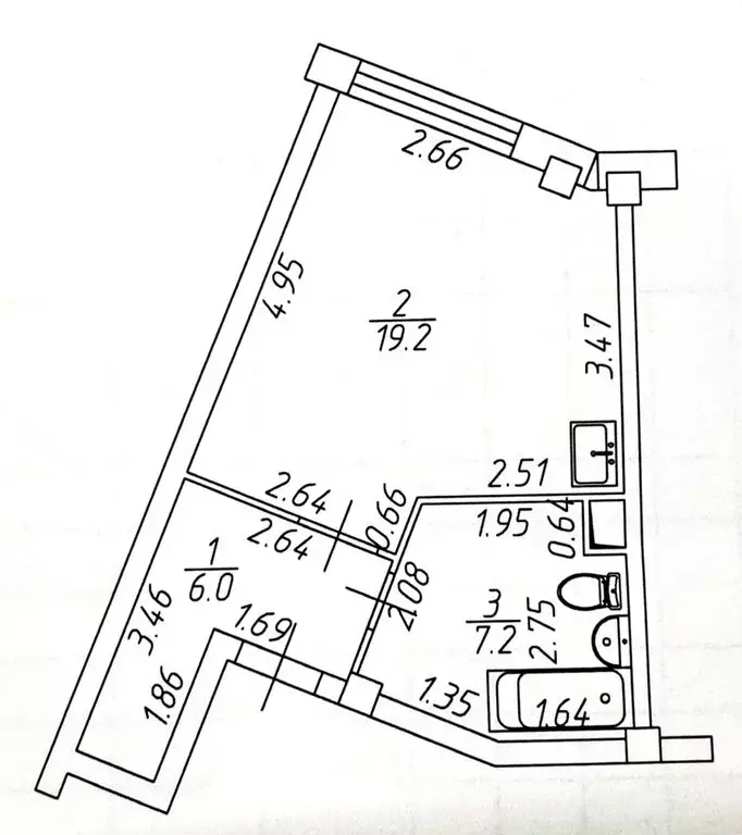 Квартира-студия: Набережные Челны, 21-й комплекс, 25 (32.4 м) - Фото 2