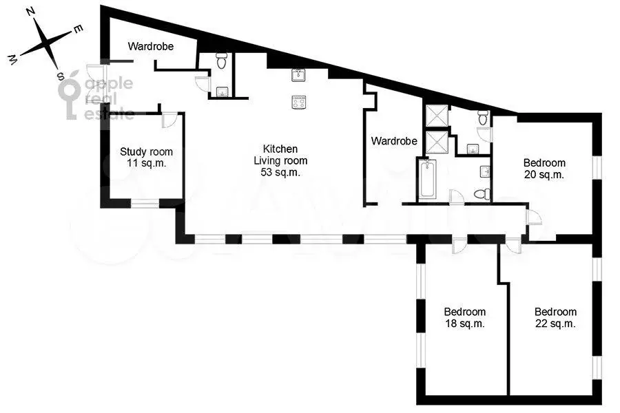 5-к. квартира, 170 м, 4/5 эт. - Фото 0
