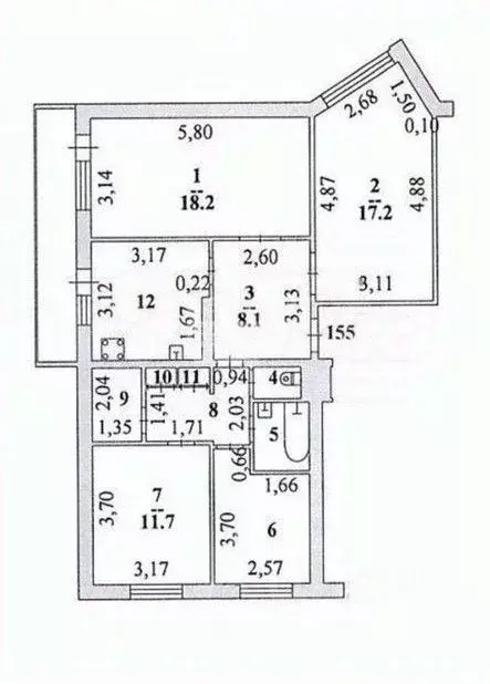 4-к кв. Липецкая область, Липецк Московская ул., 51 (85.7 м) - Фото 1