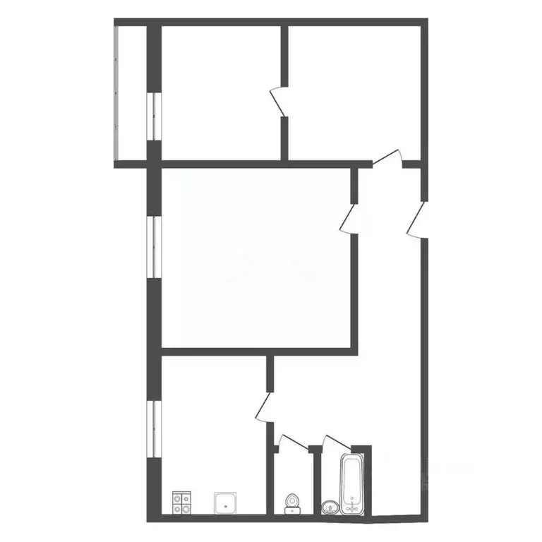 3-к кв. Тульская область, Тула просп. Ленина, 139 (52.8 м) - Фото 1