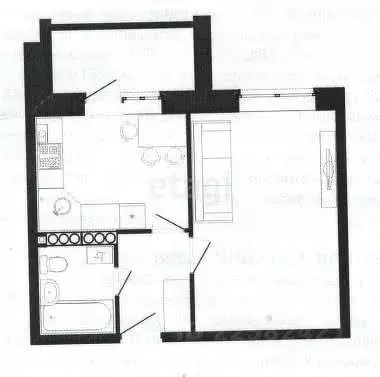 1-к кв. Удмуртия, Можга Можгинский район, Заводской пер., 20 (34.3 м) - Фото 2