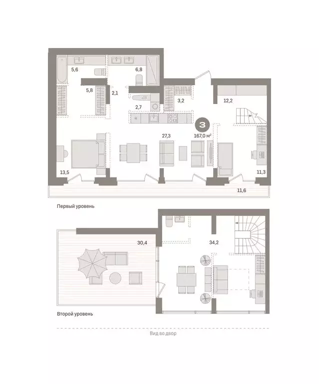 3-комнатная квартира: Тюмень, Причальная улица, 7 (167 м) - Фото 2