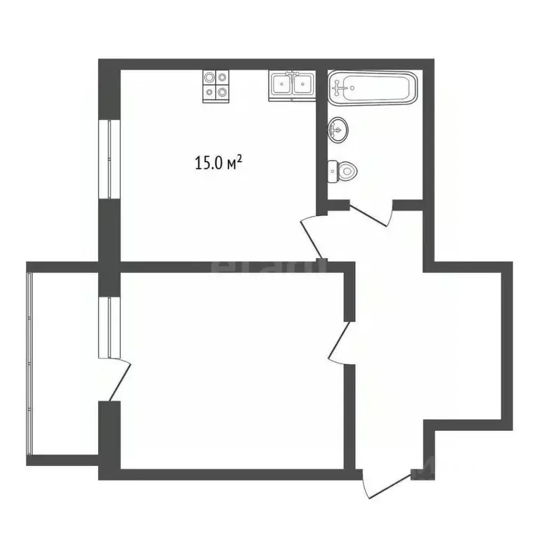 1-к кв. Тюменская область, Тюмень ул. Шиллера, 46к2 (40.0 м) - Фото 0