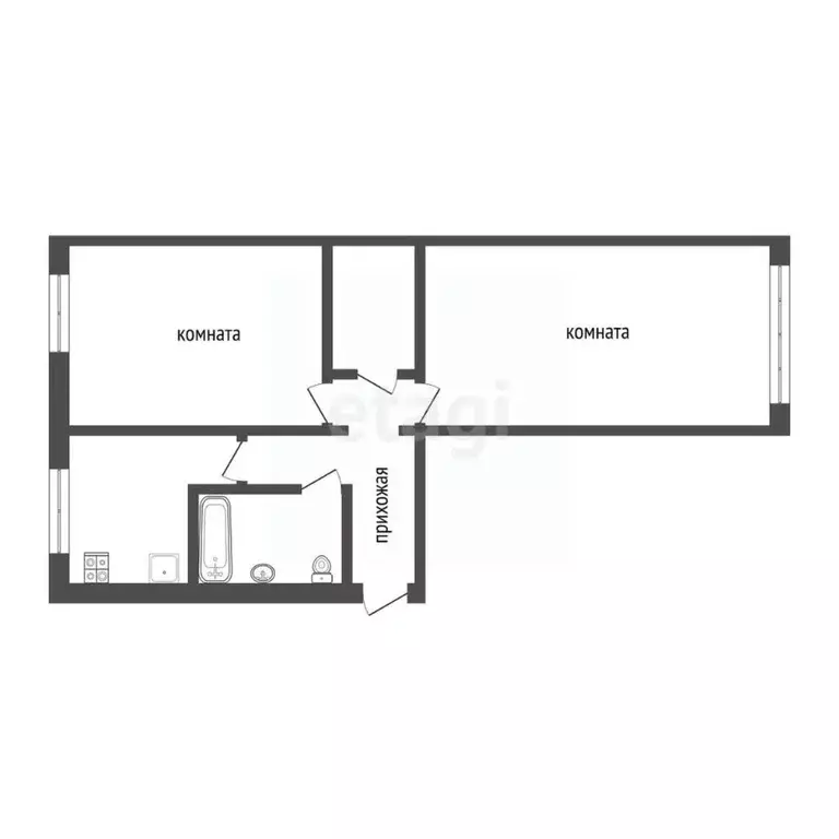 2-к кв. Тюменская область, Тобольск 4-й мкр, 1 (48.6 м) - Фото 2