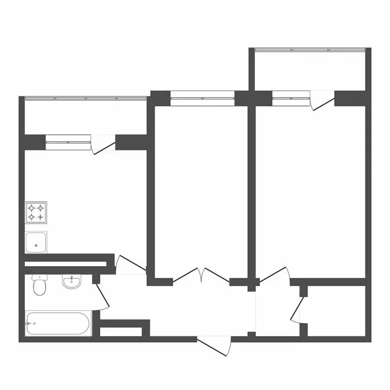 2-комнатная квартира: Тюмень, улица Николая Зелинского, 17 (67 м) - Фото 1