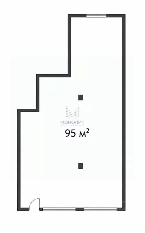 Помещение свободного назначения в Москва № 160 кв-л, 1Вк4 (95 м) - Фото 2