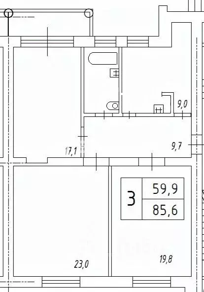 3-к кв. Москва ул. 1-я Машиностроения, 4К2 (86.8 м) - Фото 1