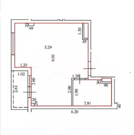 1-к. квартира, 33,2 м, 7/7 эт. - Фото 1