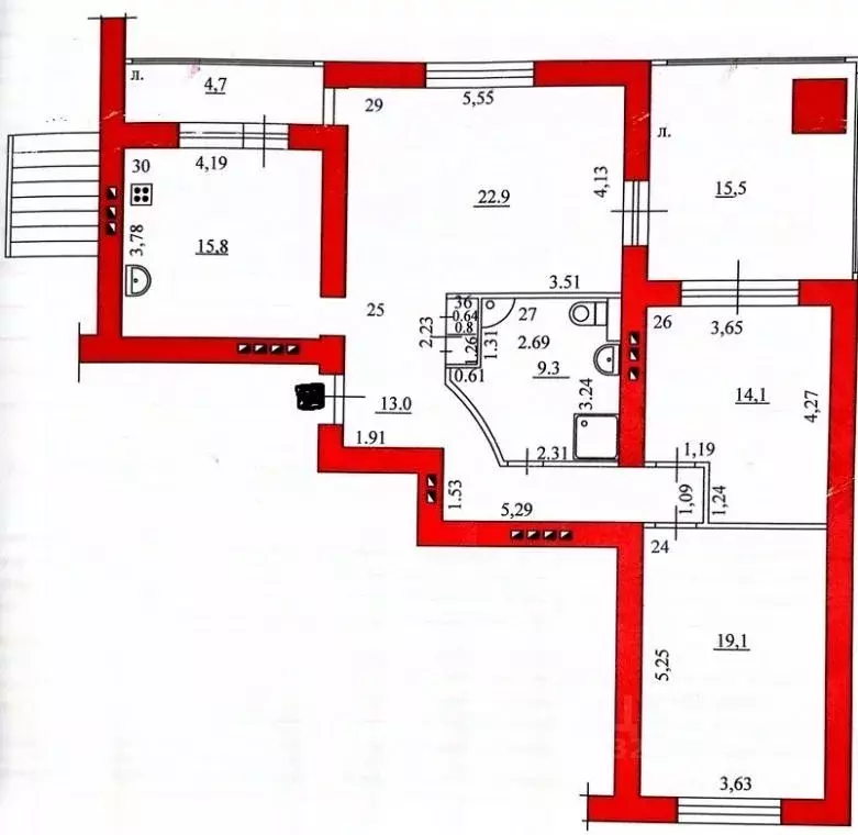 3-к кв. Самарская область, Самара Красноармейская ул., 101 (115.0 м) - Фото 2