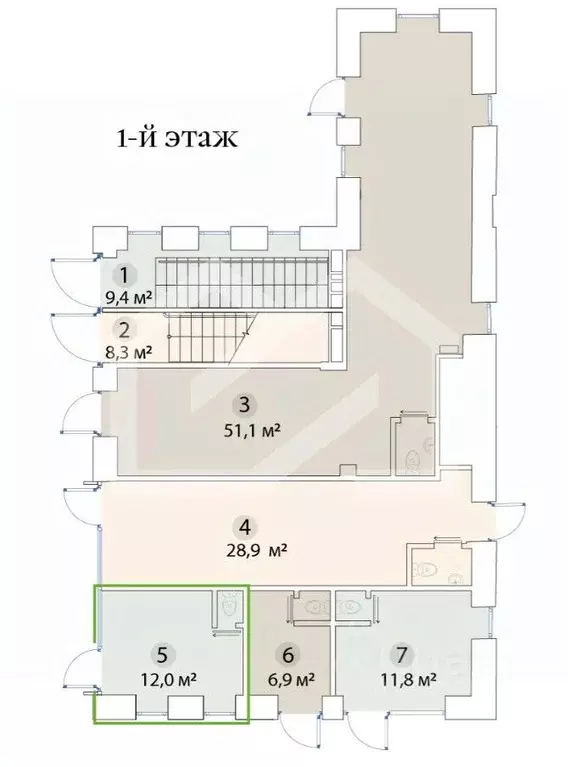 Помещение свободного назначения в Москва ул. Бахрушина, 36/14С3 (12 м) - Фото 2