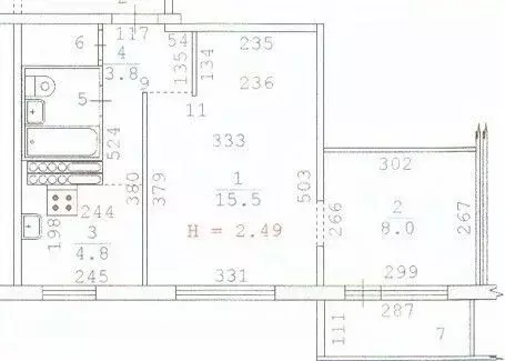 2-к кв. Свердловская область, Екатеринбург ул. Викулова, 42 (36.3 м) - Фото 2