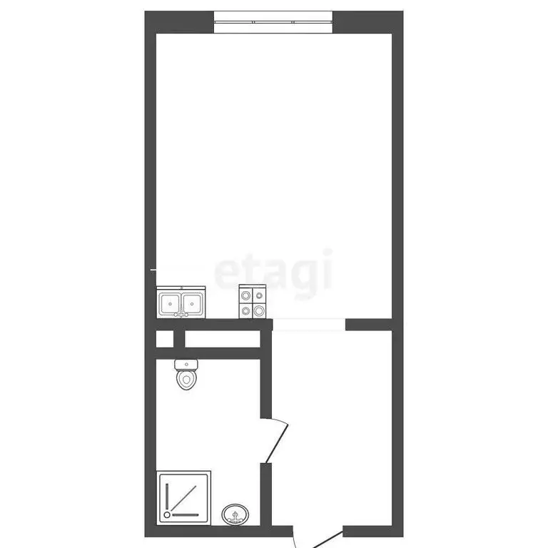 Квартира-студия: Тюмень, Алматинская улица, 6 (19.6 м) - Фото 0