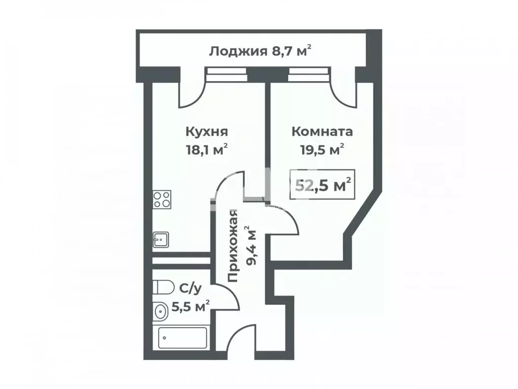 1-к кв. Челябинская область, Челябинск ул. Чичерина, 36В (52.5 м) - Фото 1