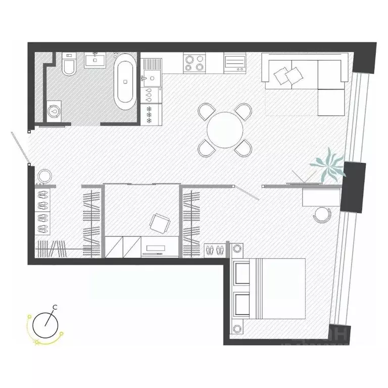 2-к кв. Приморский край, Владивосток ул. Нейбута (54.58 м) - Фото 1