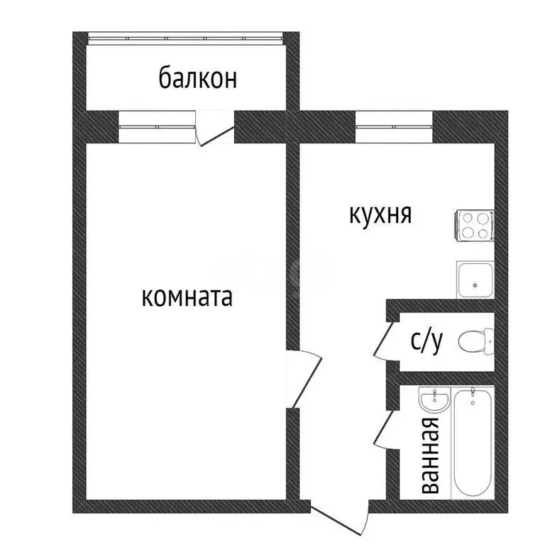 1-комнатная квартира: Курган, жилой район Заозёрный, 5-й микрорайон, ... - Фото 1