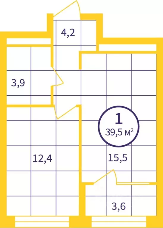 1-к кв. Свердловская область, Екатеринбург ул. Щербакова, 76 (37.71 м) - Фото 1