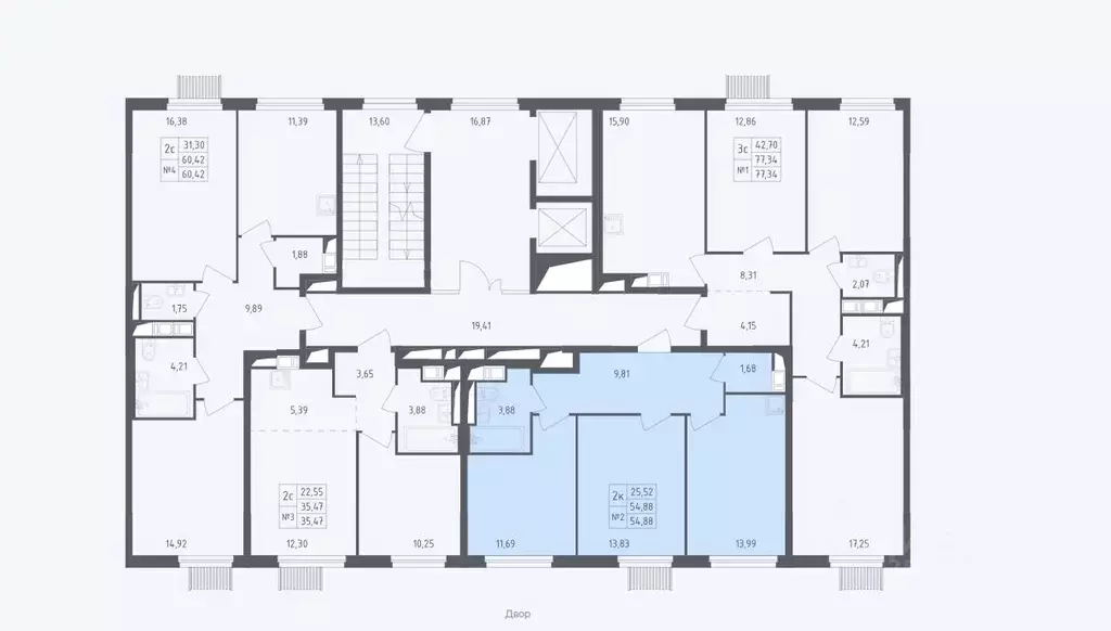 2-к кв. Московская область, Мытищи пер. 1-й Стрелковый, 1 (54.3 м) - Фото 2
