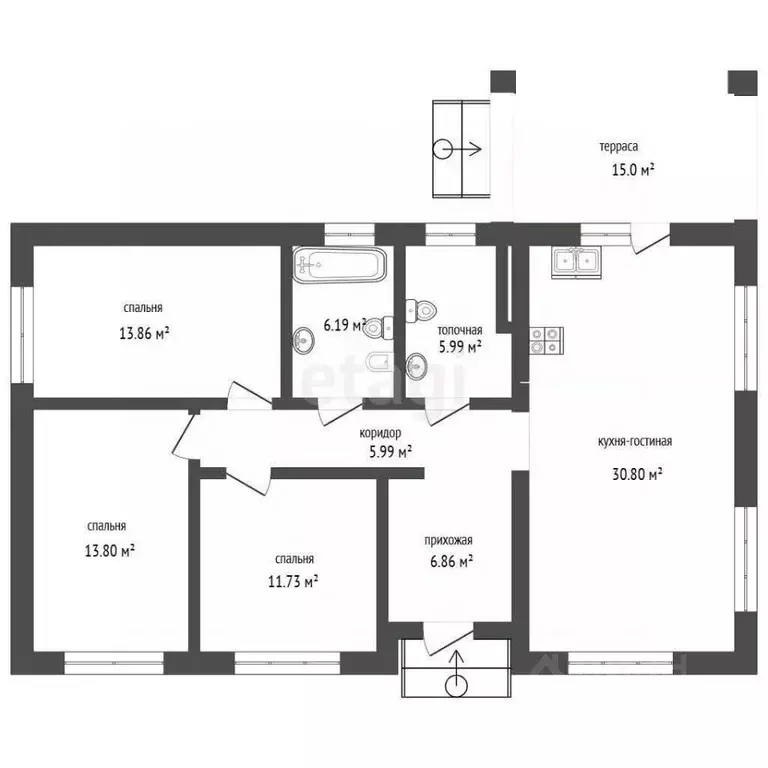 Дом в Ростовская область, Аксайский район, Щепкинское с/пос, пос. ... - Фото 2