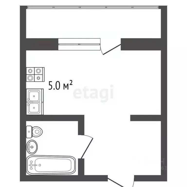Студия Краснодарский край, Анапа Рождественская ул., 55к2 (27.0 м) - Фото 1