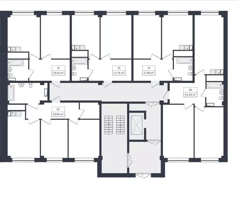 2-к кв. Ставропольский край, Ессентуки ул. Благодатная, 22к3 (54.64 м) - Фото 2