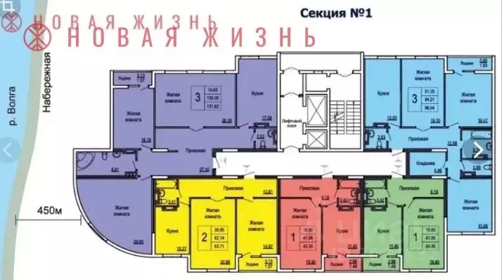 3-к кв. Самарская область, Самара ул. Соколова, 32 (97.8 м) - Фото 1