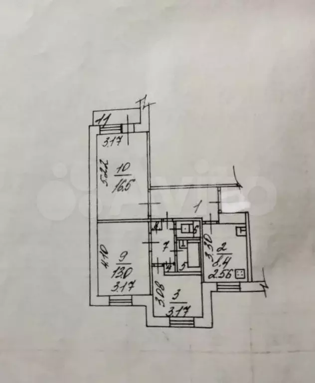 3-к. квартира, 61 м, 3/9 эт. - Фото 0