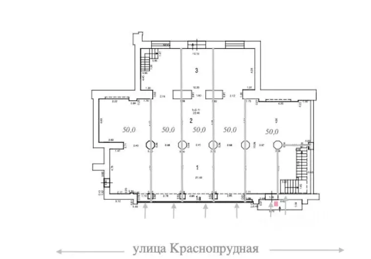 Помещение свободного назначения в Москва Краснопрудная ул., 22-24 (250 ... - Фото 0