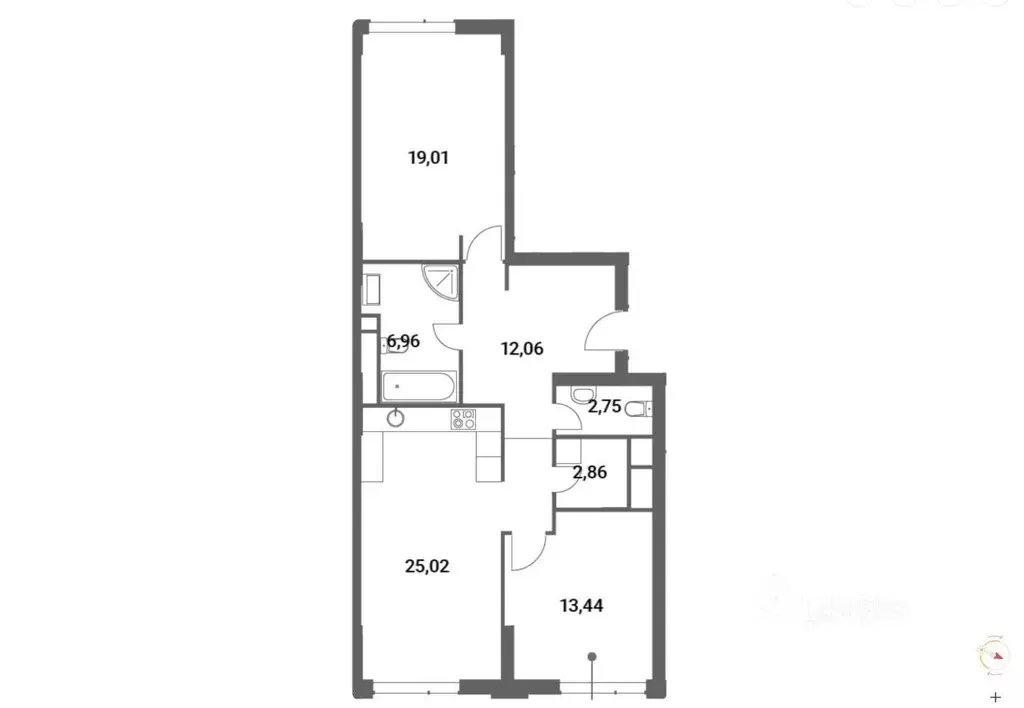 2-к кв. Москва Шмитовский проезд, 39к6 (83.0 м) - Фото 1