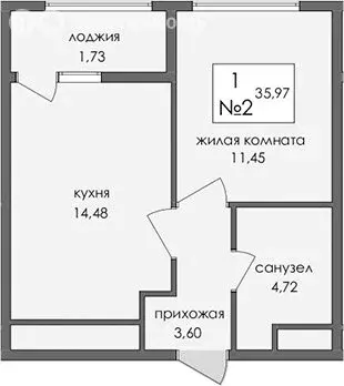 1-комнатная квартира: Алушта, Ялтинская улица, 1 (36 м) - Фото 2