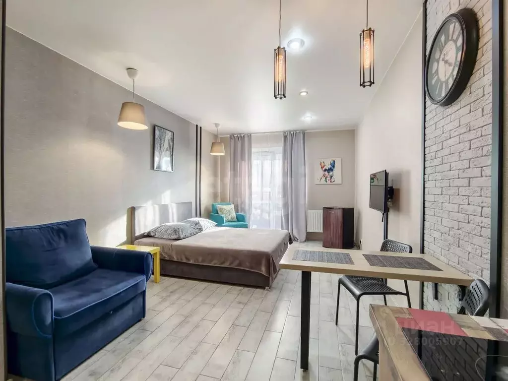 Студия Тюменская область, Тюмень ул. Дмитрия Менделеева, 2к1 (29.3 м) - Фото 1