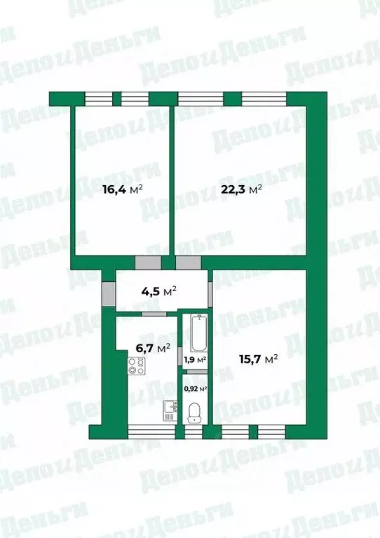 3-к кв. Кировская область, Киров ул. Карла Маркса, 86 (69.0 м) - Фото 1