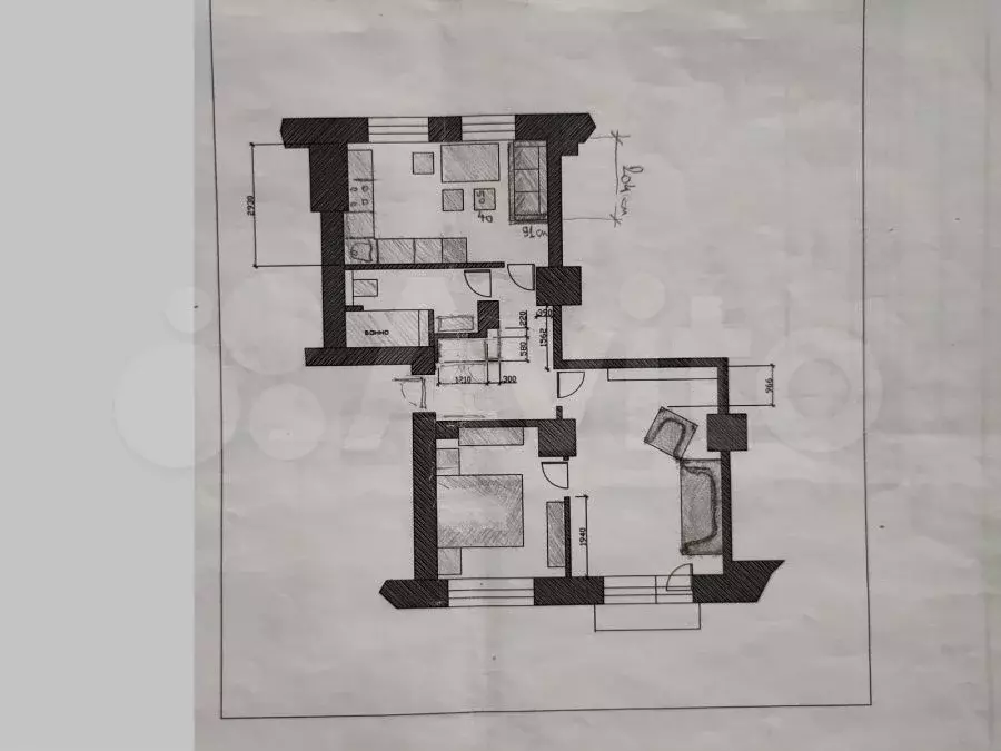 2-к. квартира, 57 м, 3/7 эт. - Фото 0