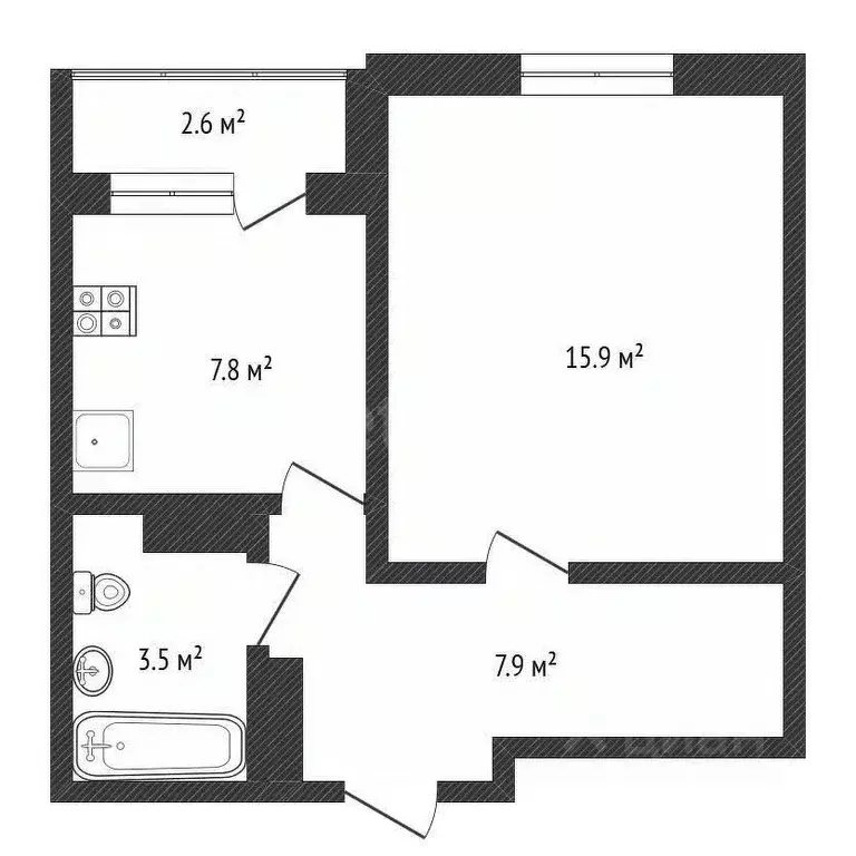 1-к кв. Нижегородская область, Нижний Новгород ул. Окская, 2 (37.7 м) - Фото 1