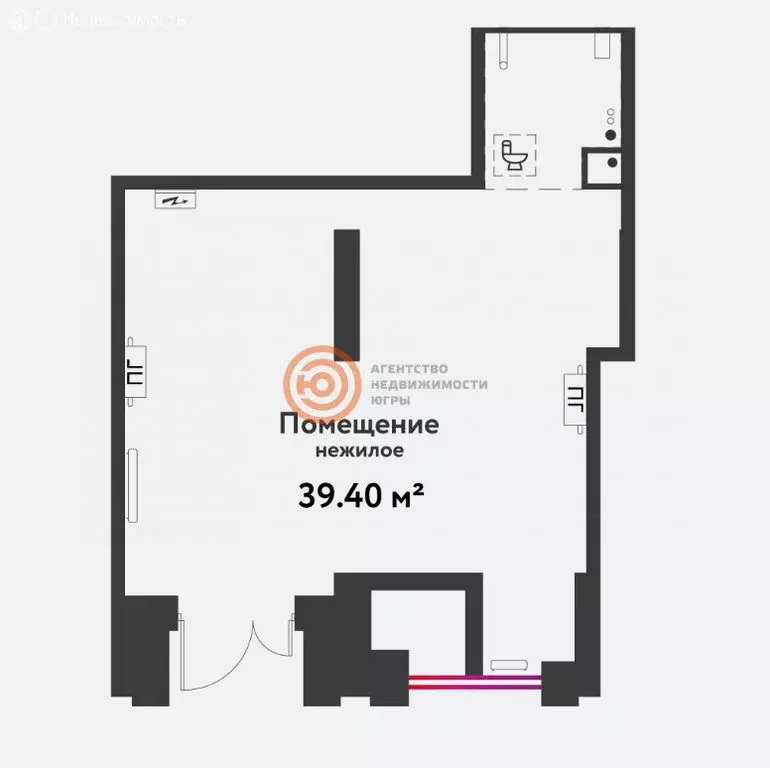 Помещение свободного назначения (39.4 м) - Фото 1