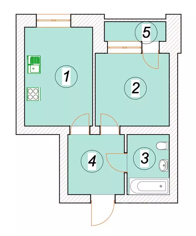 1-к кв. ульяновская область, ульяновск мелекесская ул, 4к4-а (41.93 . - Фото 0