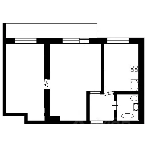 2-к кв. Московская область, Одинцово Молодежная ул., 38 (50.0 м) - Фото 1