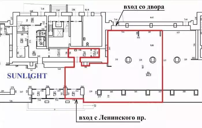 Торговая площадь в Санкт-Петербург Ленинский просп., 124 (183 м) - Фото 1