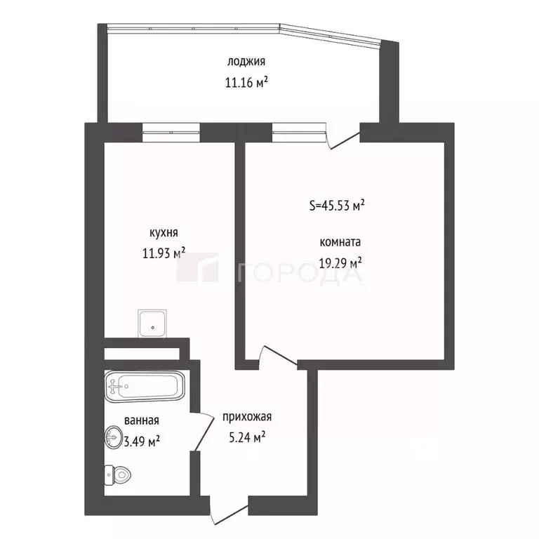 1-к кв. Алтайский край, Барнаул тракт Павловский, 74 (41.8 м) - Фото 1