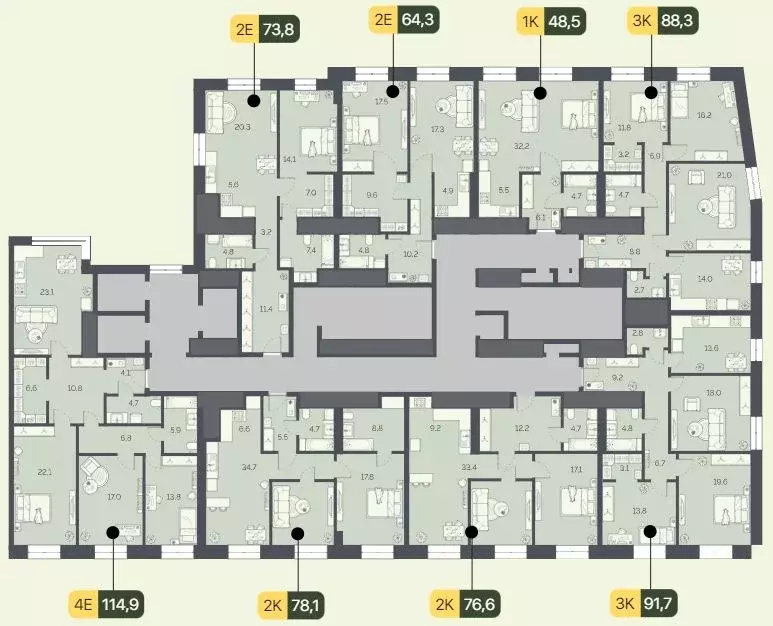 2-к кв. Москва Староалексеевская ул., 5А (78.1 м) - Фото 1
