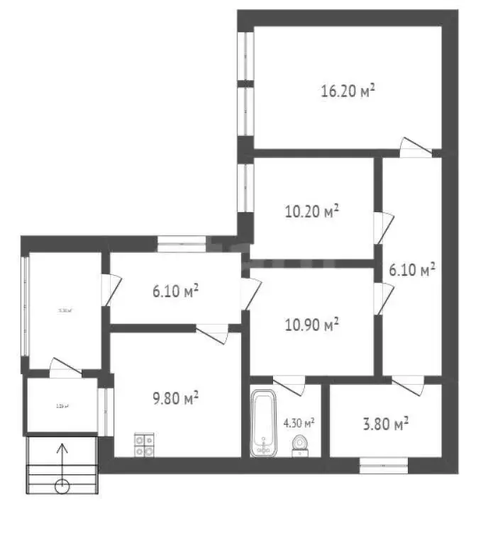 3-комнатная квартира: Борисоглебск, Гоголевская улица, 29А (68.4 м) - Фото 0