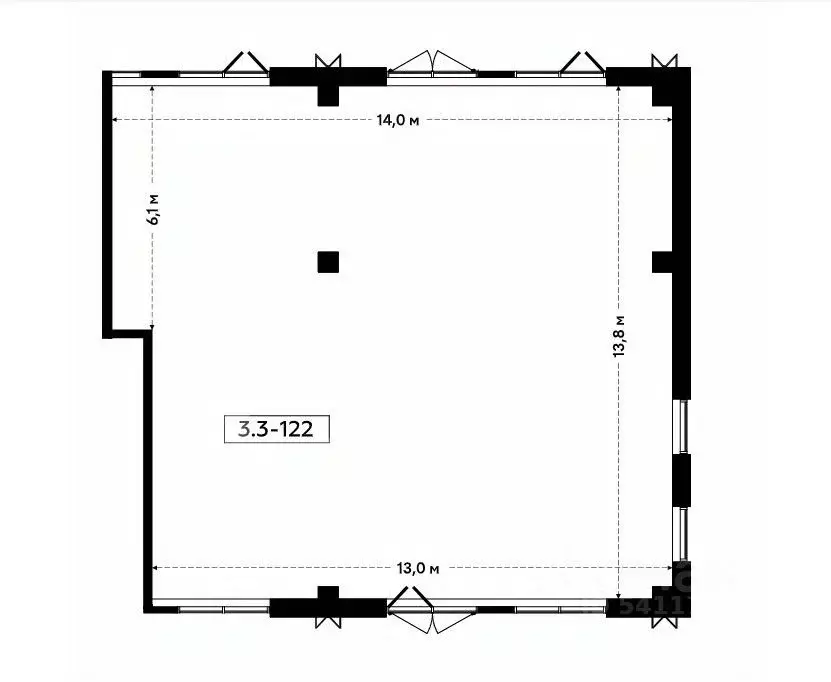 Торговая площадь в Москва БК Прокшино тер., 3 (171 м) - Фото 2