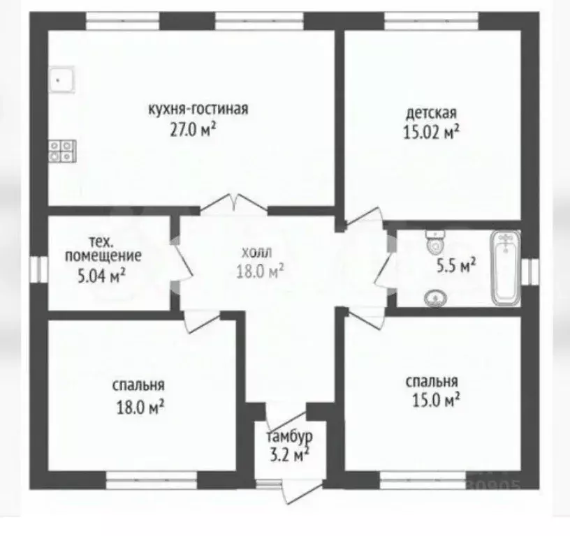 Дом в Крым, Симферопольский район, Перовское с/пос, с. Константиновка ... - Фото 2