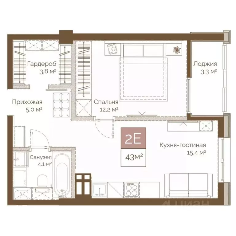 2-к кв. Приморский край, Владивосток Днепровский жилой комплекс (43.65 ... - Фото 0