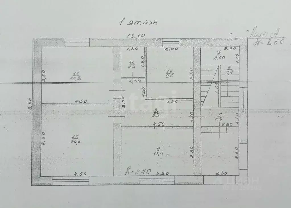 Дом в Липецкая область, Липецк Днепровская ул., 21 (94 м) - Фото 2