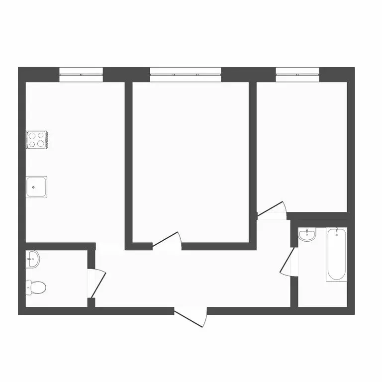 2-комнатная квартира: Тюмень, улица Ю.-Р.Г. Эрвье, 14к2 (55.9 м) - Фото 1