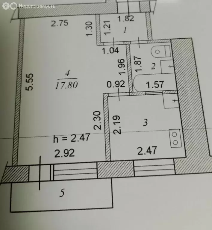 1-комнатная квартира: Чебоксары, улица Юрия Гагарина, 19 (31.2 м) - Фото 1