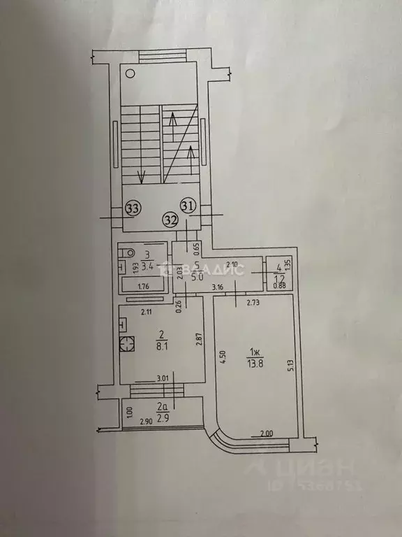 1-к кв. Калининградская область, Калининград ул. Фрунзе, 91 (31.5 м) - Фото 2